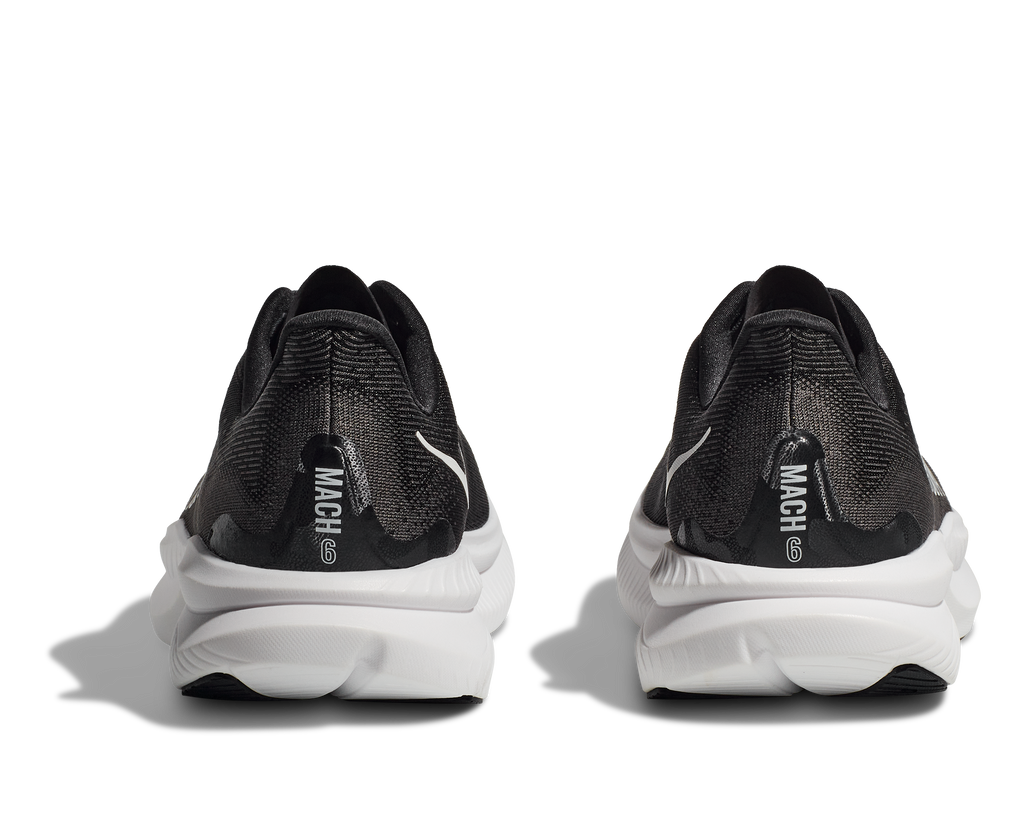 HOKA Men's Mach 6 - BLACK / WHITE (Wide)