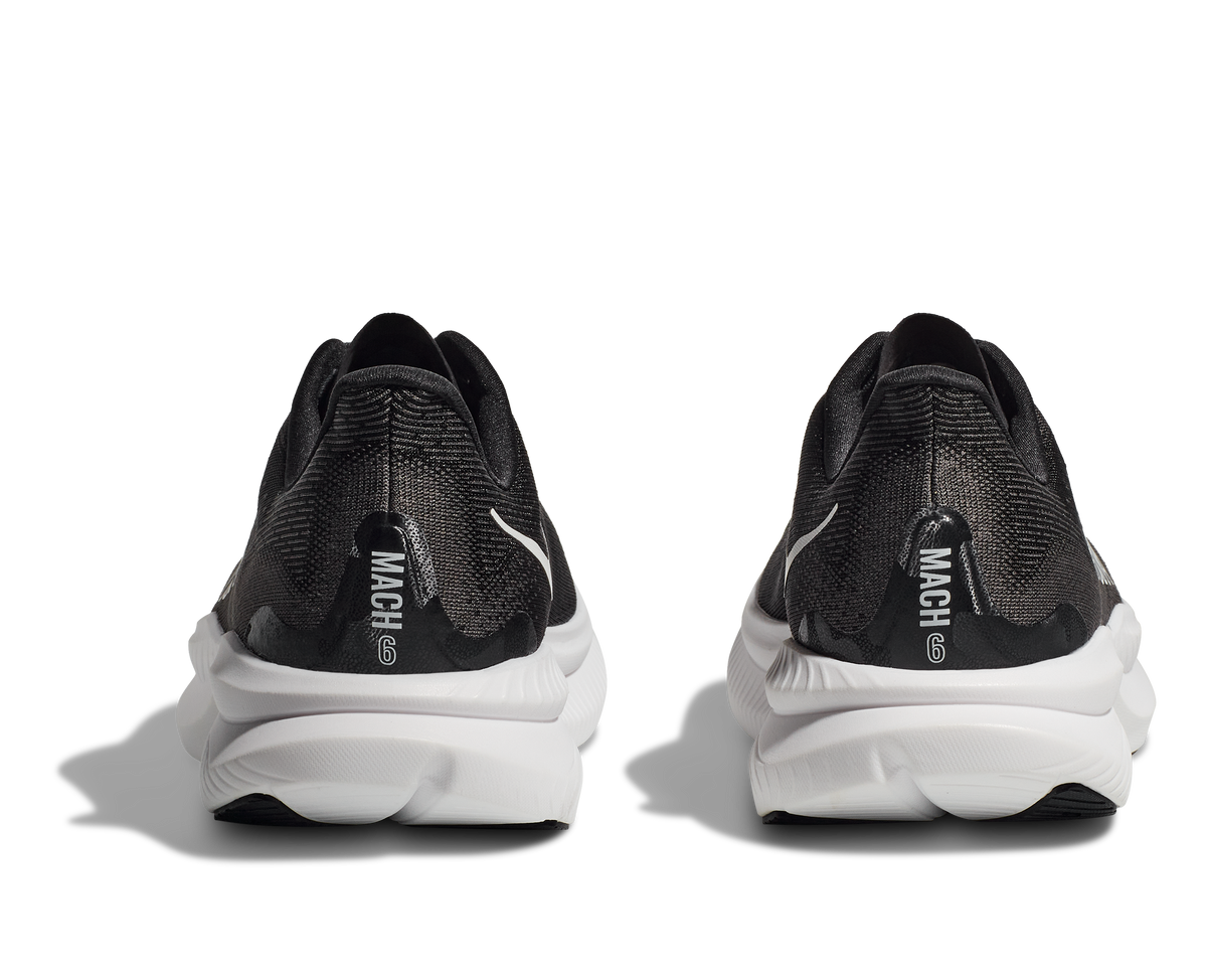 HOKA Men's Mach 6 - BLACK / WHITE (Wide)