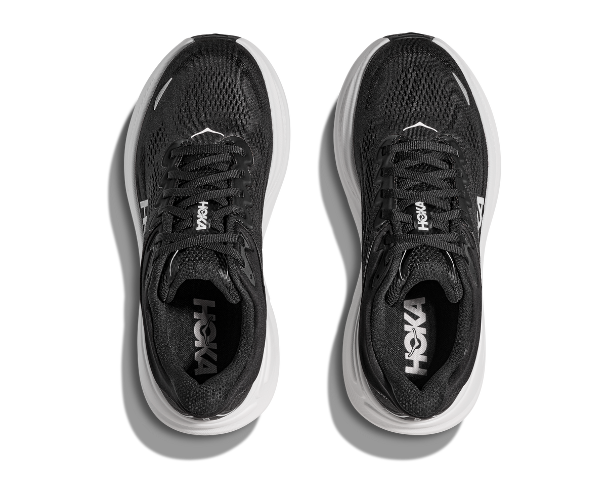 HOKA Men's Bondi 9 - BLACK / WHITE (Wide)