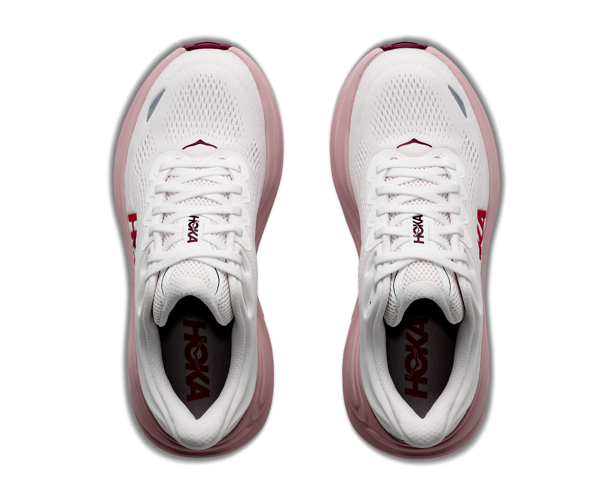 HOKA Women's Bondi 9 - WHITE / PINK OPAL