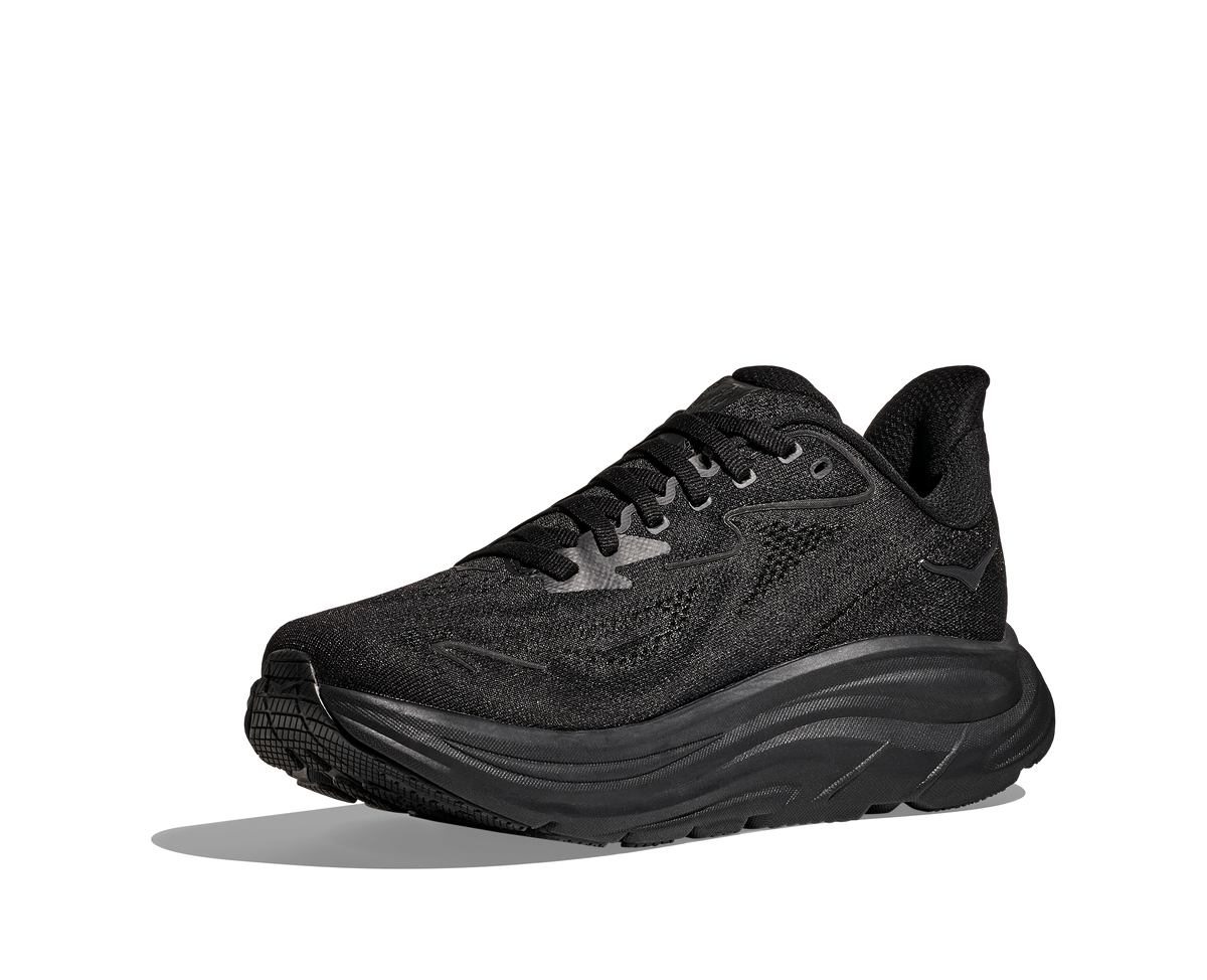 HOKA Men's Clifton 10 - BLACK / BLACK (Wide)