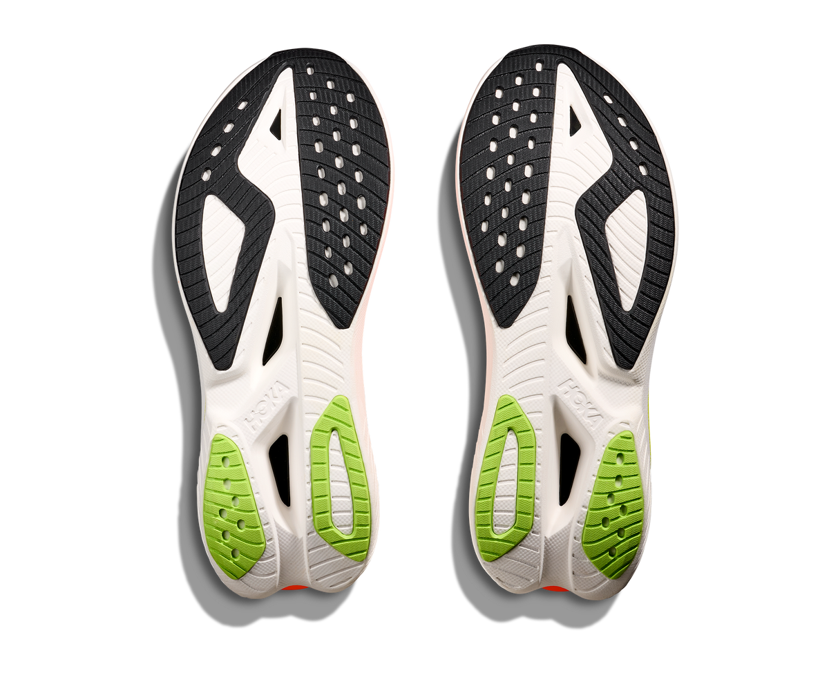 HOKA Men's Mach X 3 - WHITE / NEON TANGERINE