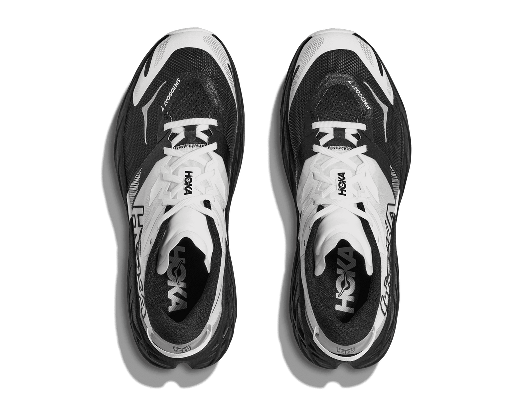 HOKA Men's Speedgoat 7 - BLACK / WHITE (Wide)