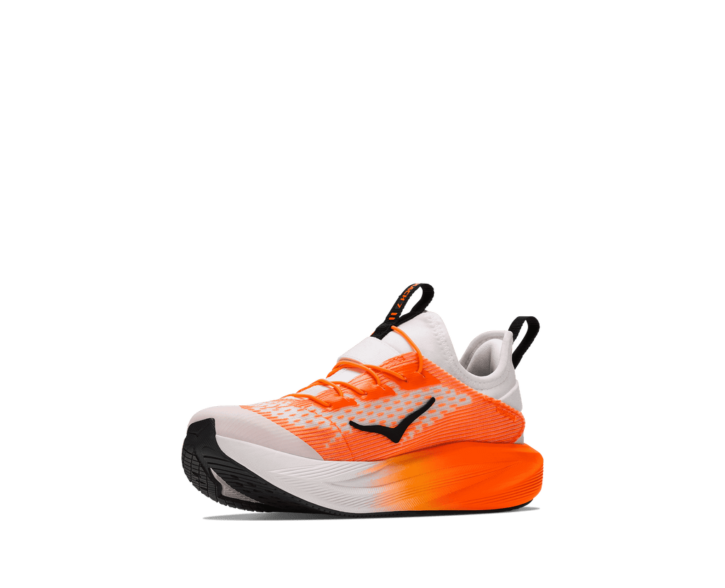 HOKA Unisex Mach 7 - FROST / NEON TANGERINE