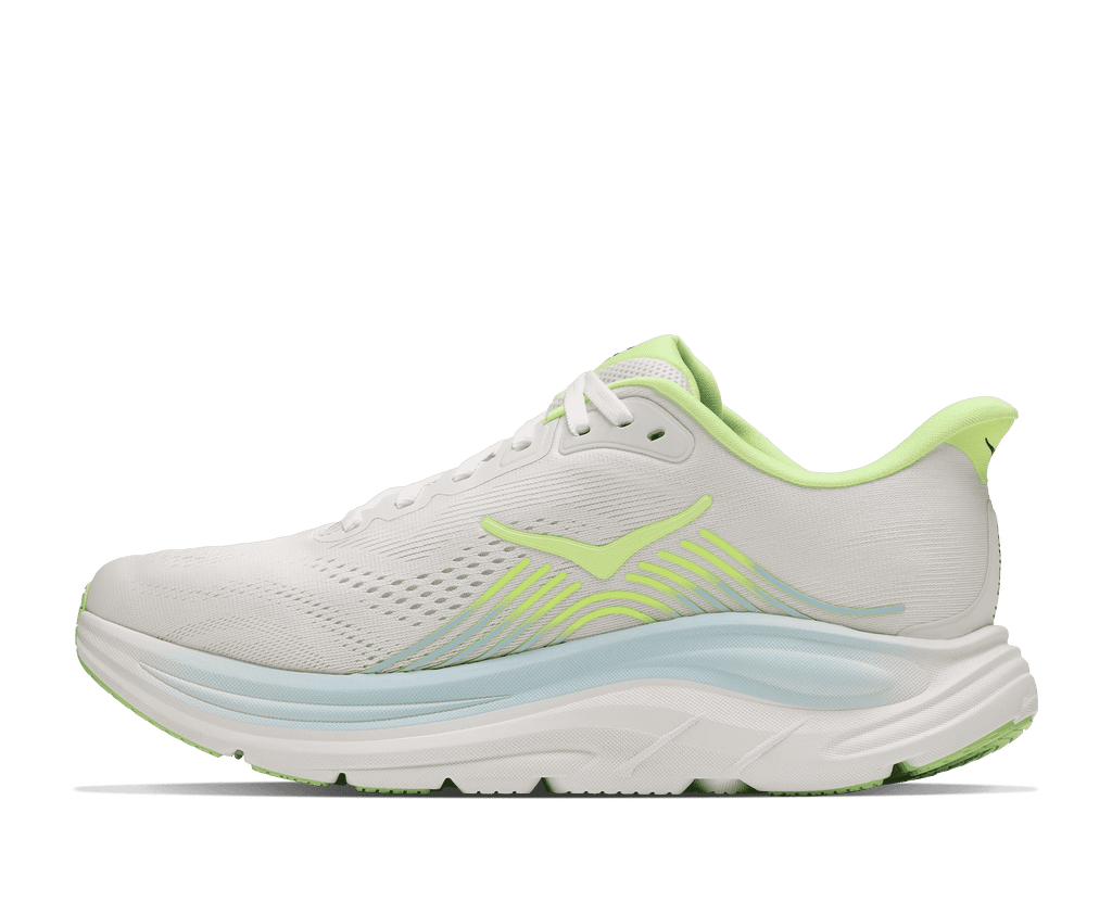HOKA Women's Clifton 11 - FROST / NEON YUZU (Extra Wide)