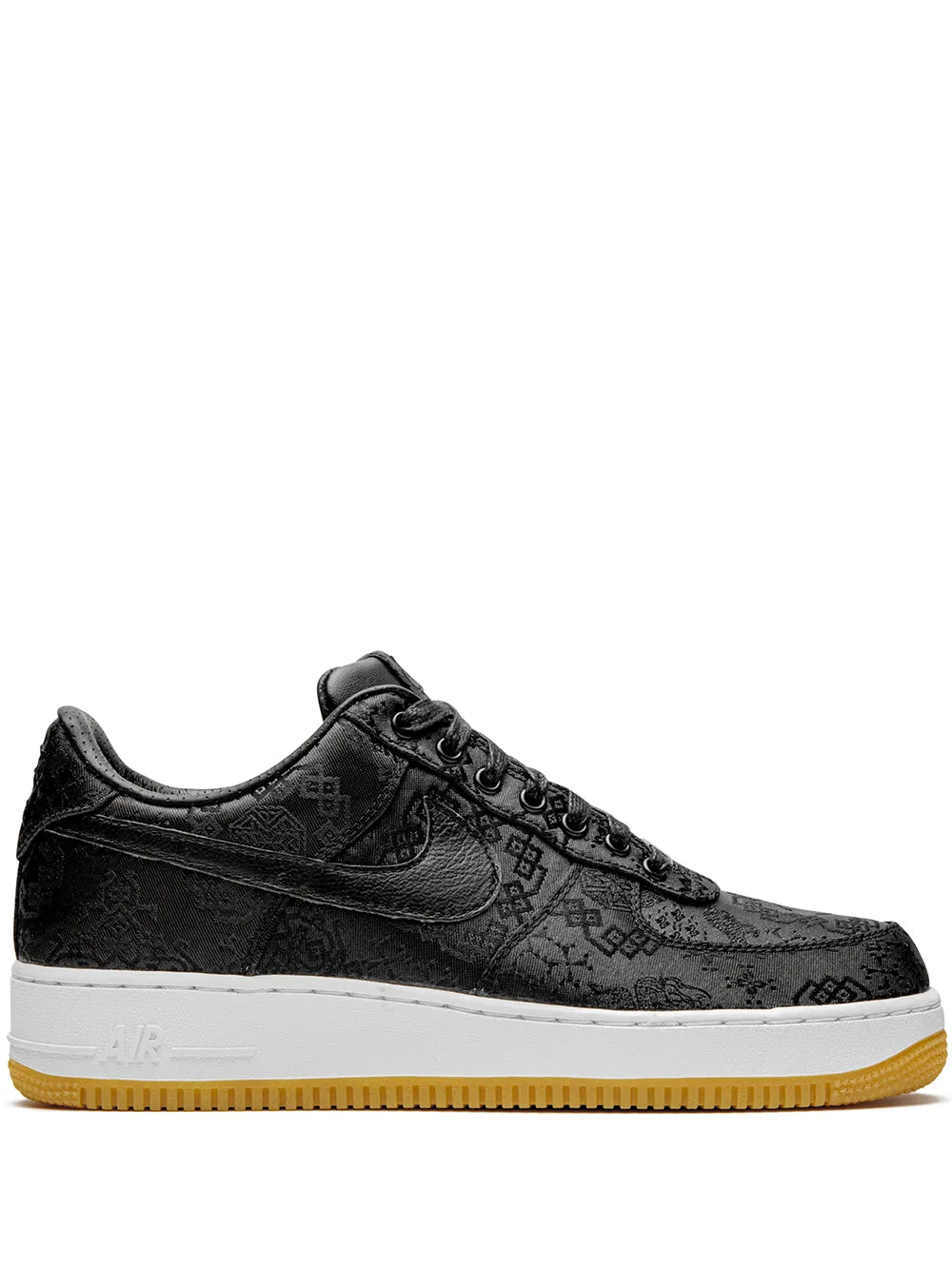 Nike X Fragment X Clot Air Force 1 07 Black Silk Sneakers