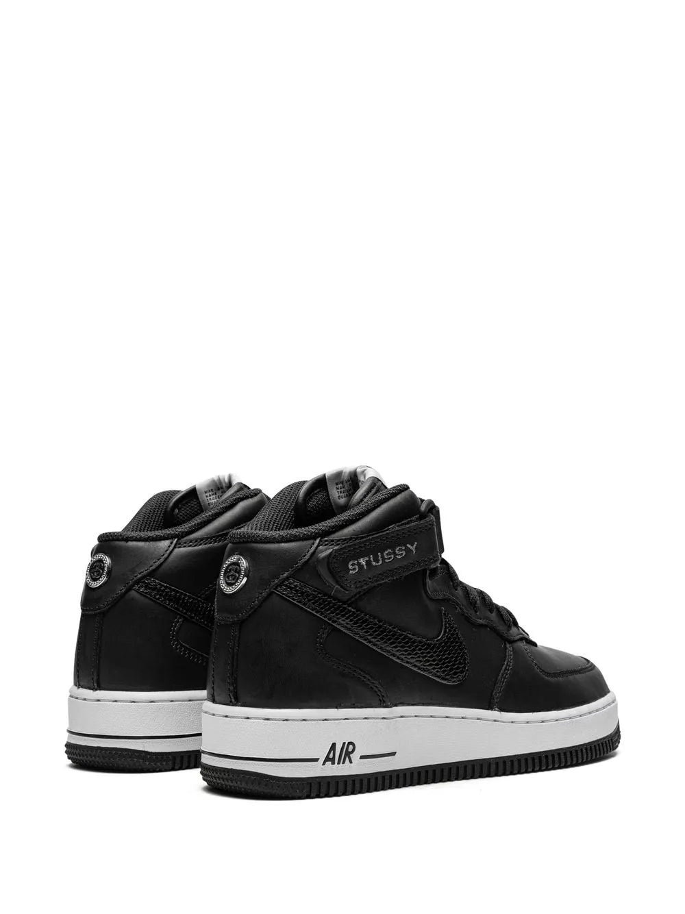 Nike X Stussy Air Force 1 Mid Black Sneakers