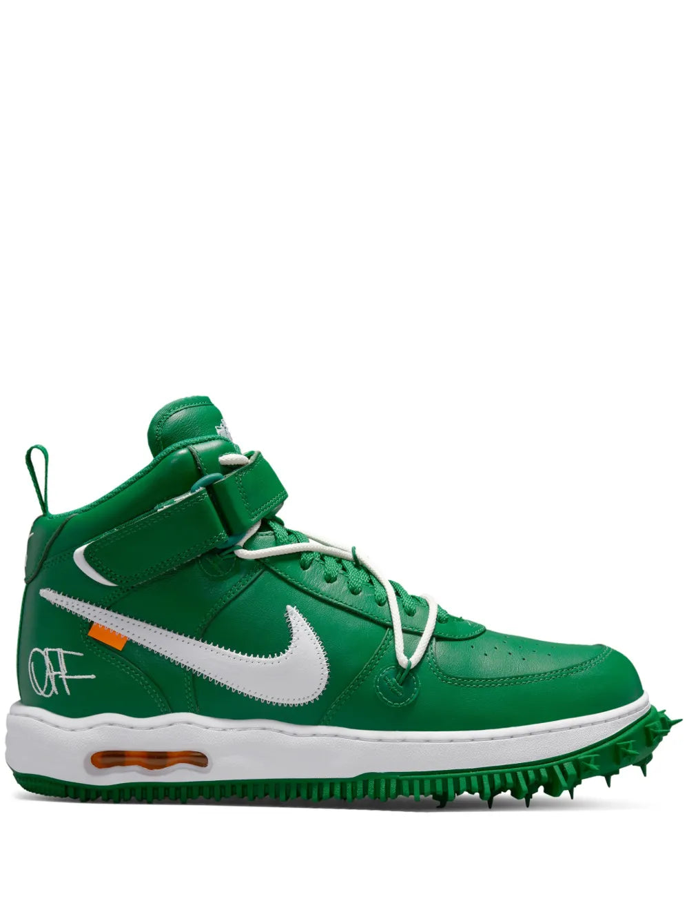 Nike X Off-White Air Force 1 Mid Pine Green Sneakers