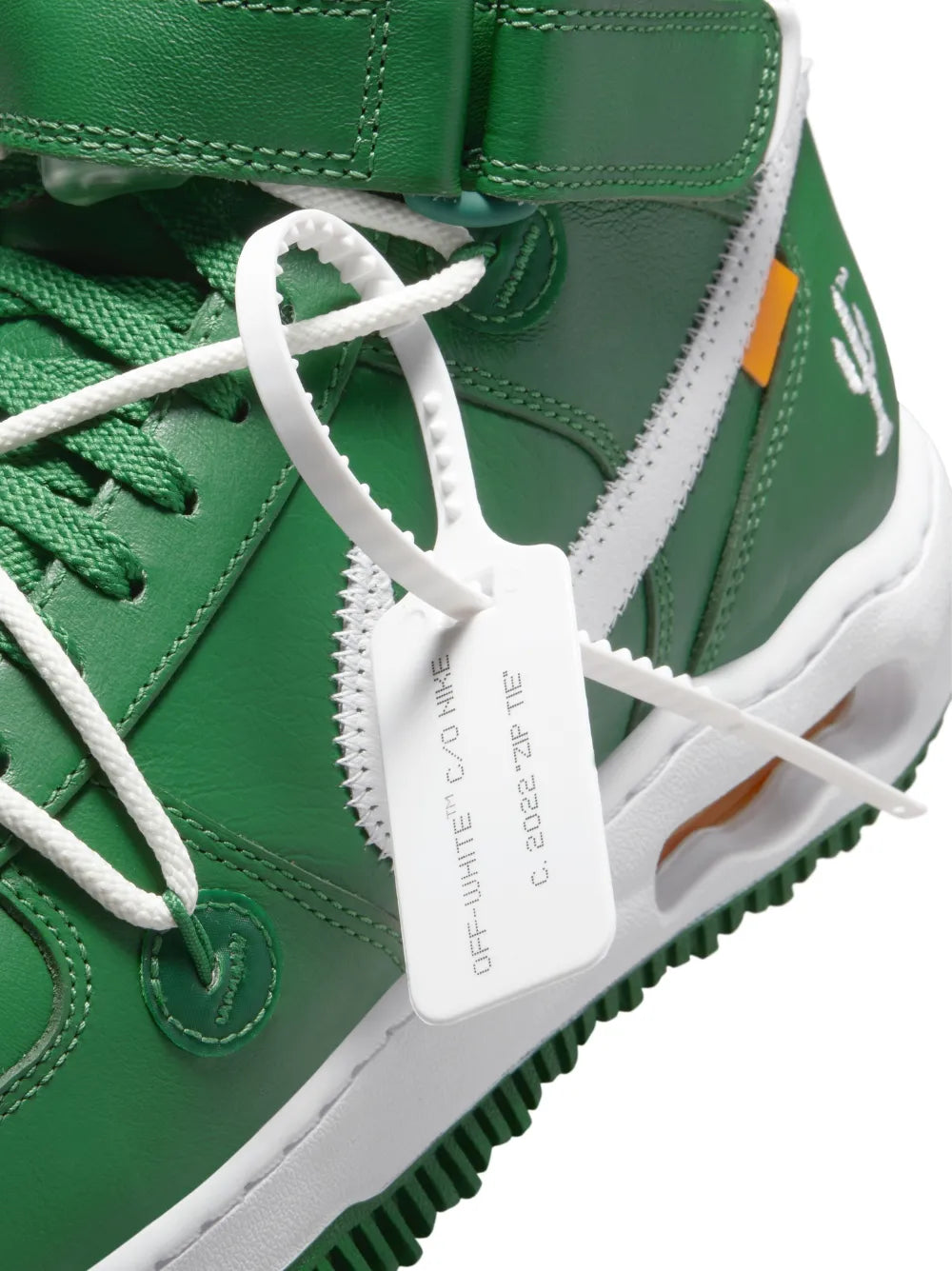 Nike X Off-White Air Force 1 Mid Pine Green Sneakers