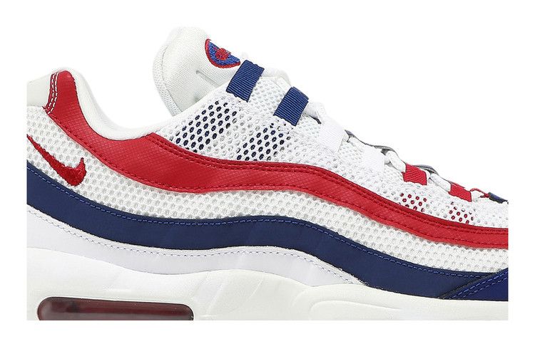 Nike Air Max 95 White Deep Royal Blue Gym Red