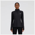 New Balance Sport Essentials Space Dye Quarter Zip - Black Heather - WOMEN